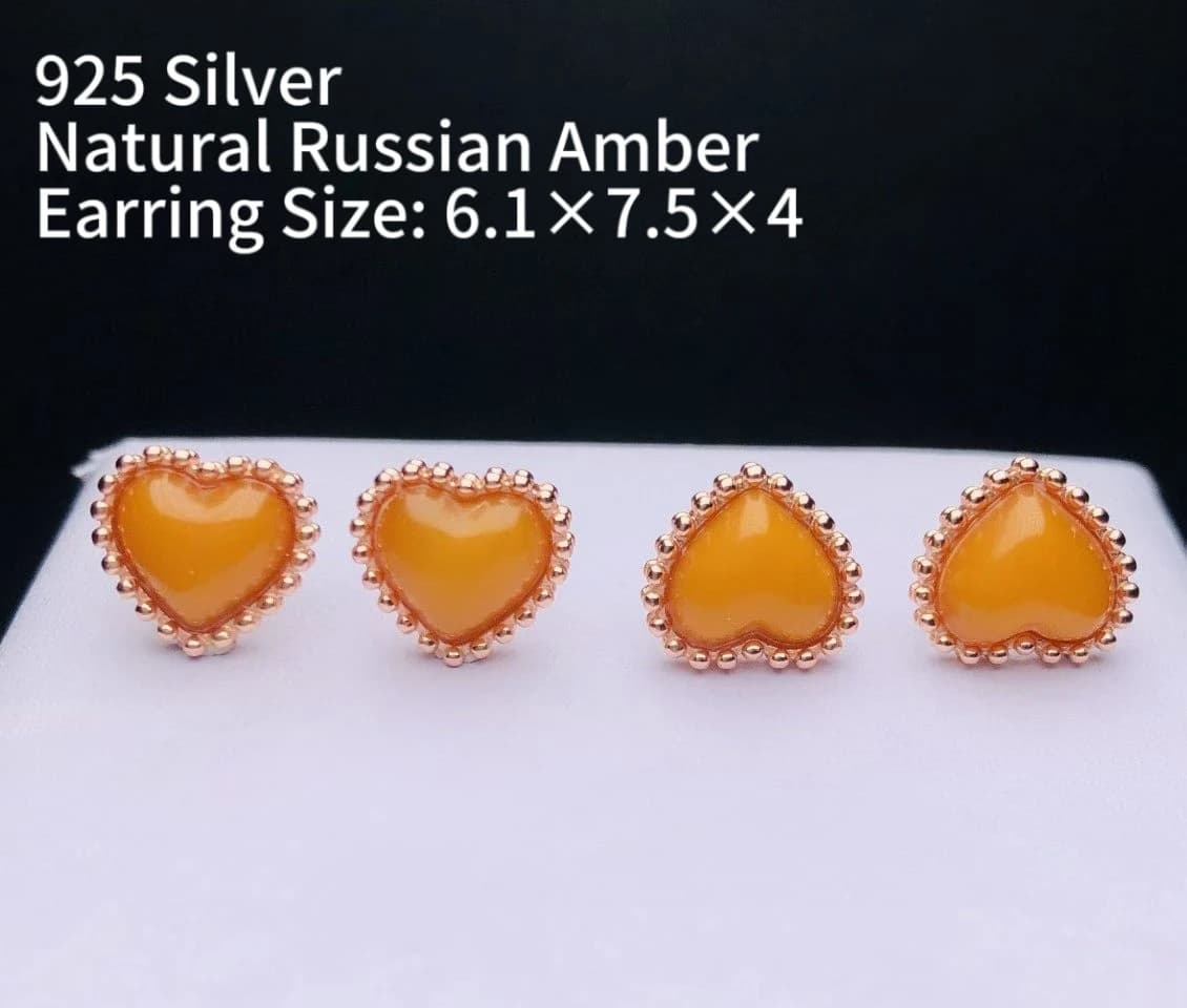 Magnifiques boucles d'oreilles en argent 925, ambre naturel de la Baltique, certifiées, véritable am