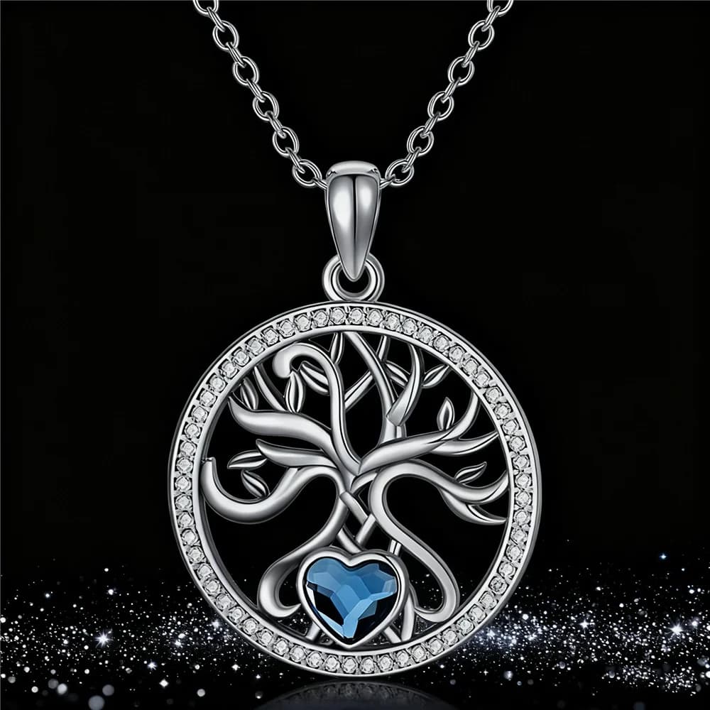 Collier pendentif arbre de vie pour femme, Vintage, couleur argent, bijoux de mariage pour femmes