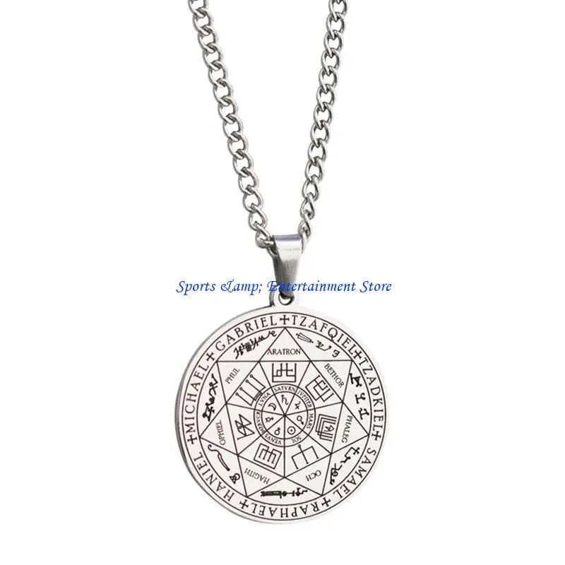 Collier en acier inoxydable G7NF scellé des sept archanges suspendus couchage couchage