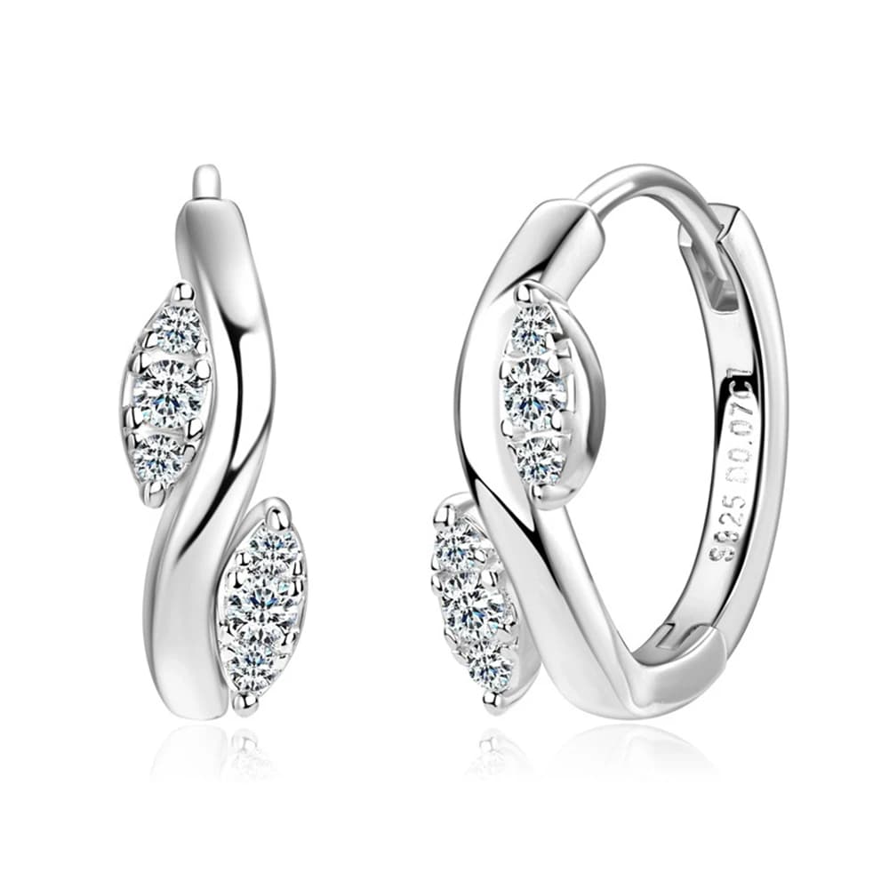 Vinregem-GRA 3EX VVS D Moissanite Diamonds Gems, Boucles d'oreilles créoles de personnalité pour fem