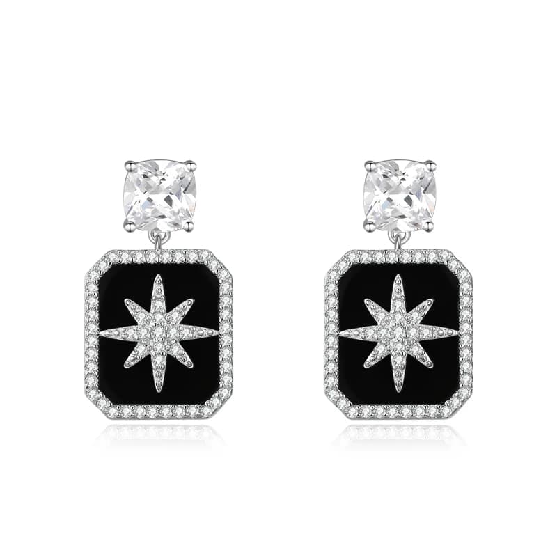 LAYA-Boucles d'Oreilles Minimalistes en Argent Sterling 925, Bijoux Originaux Faits à la Main, Agate