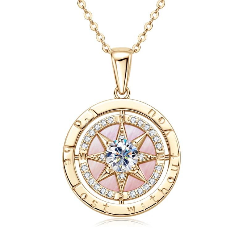 OXTAO dames boussole pendentif collier 925 en argent Sterling zircon cubique bijoux de luxe élégant 