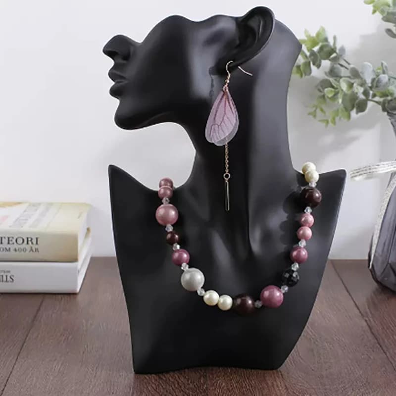 Buste d'exposition de Mannequin de collier de pendentif de bijoux en résine pour le présentoir de fe