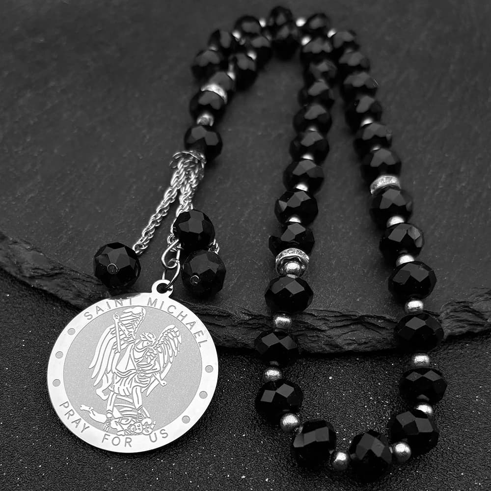 Pendentif de voiture médaille archange Saint Michael pour femmes et hommes, en acier inoxydable, cou