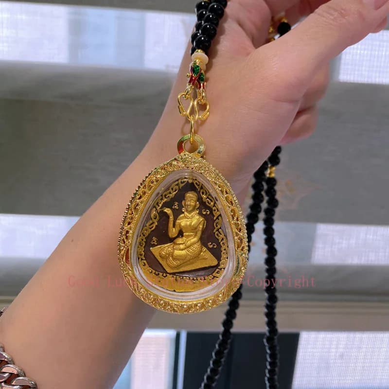 Pendentif de maître géomantique, Asie, Thaïlande, efficace, amour, carrière, bonne chance, déesse de