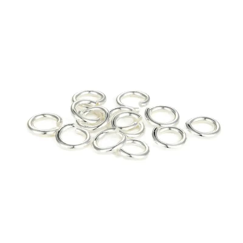 (3622) 50 pièces 24K couleur or véritable couleur argent plaqué laiton anneaux de saut anneaux fendu
