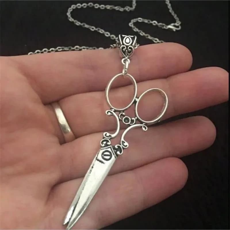 Collier pendentif ciseaux Vintage pour femmes et hommes, gothique Y2k, Steampunk, Long col, bijoux e