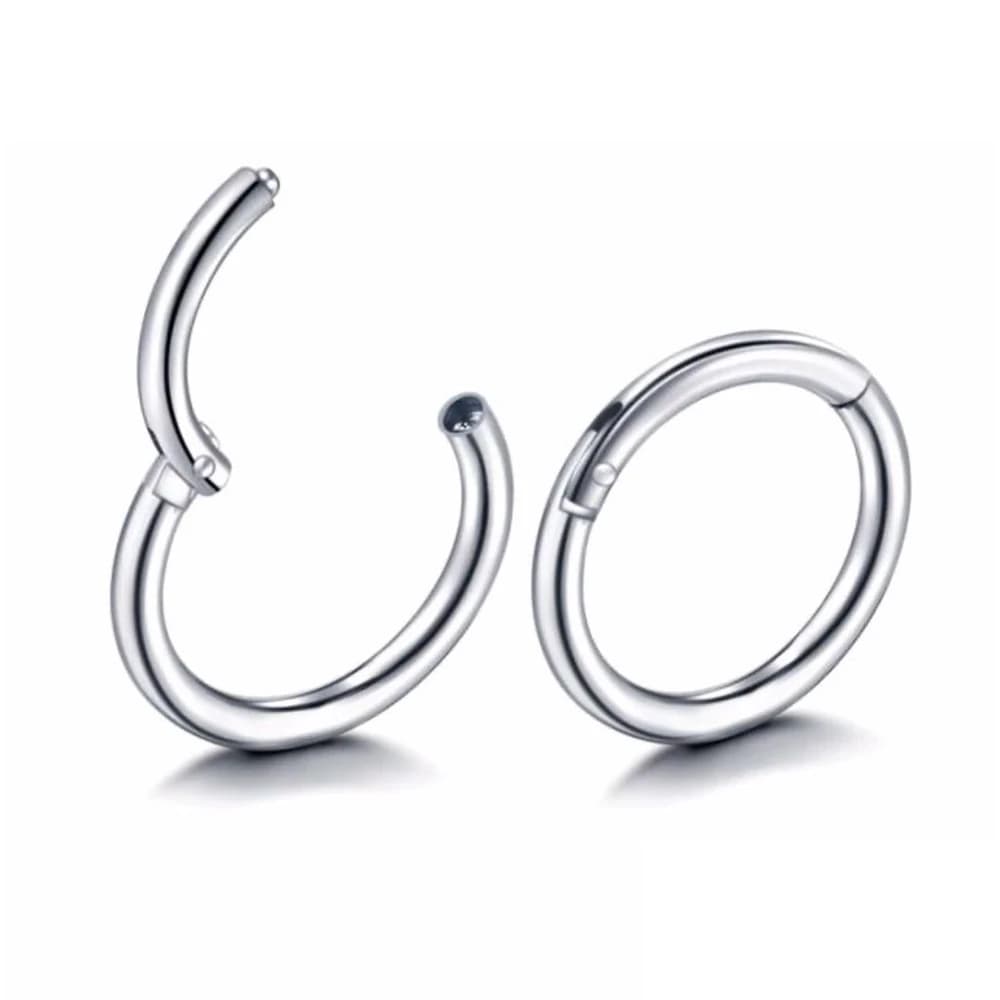 Anneaux de nez en acier chirurgical, Piercings de septum, Boucles d'oreilles, Anneaux clicker à segm