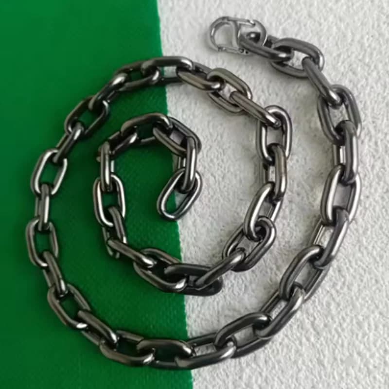 Collier en titane pur pour hommes, chaîne à maillons toriques 3D de 9.5mm, minimaliste, élégant, per