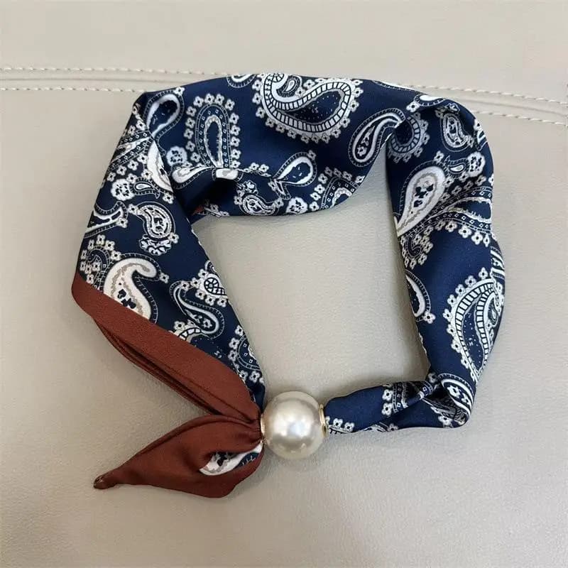 ◮ Collier de perles françaises avec fermoir magnétique, écharpe pendentif pour femme, chauffe-cou, c