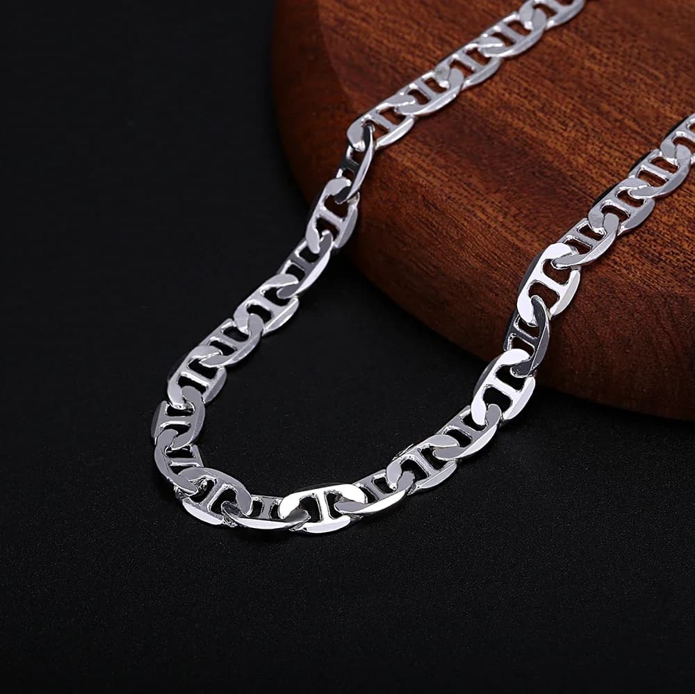 Collier en argent Sterling 925, 45-60cm, noble, luxe, magnifique charme, mode 6MM, garçon, hommes, s