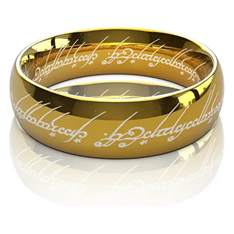 Bagues de mariage pour Couples, gravure Laser en acier inoxydable de 6MM, bijoux de film à la mode p