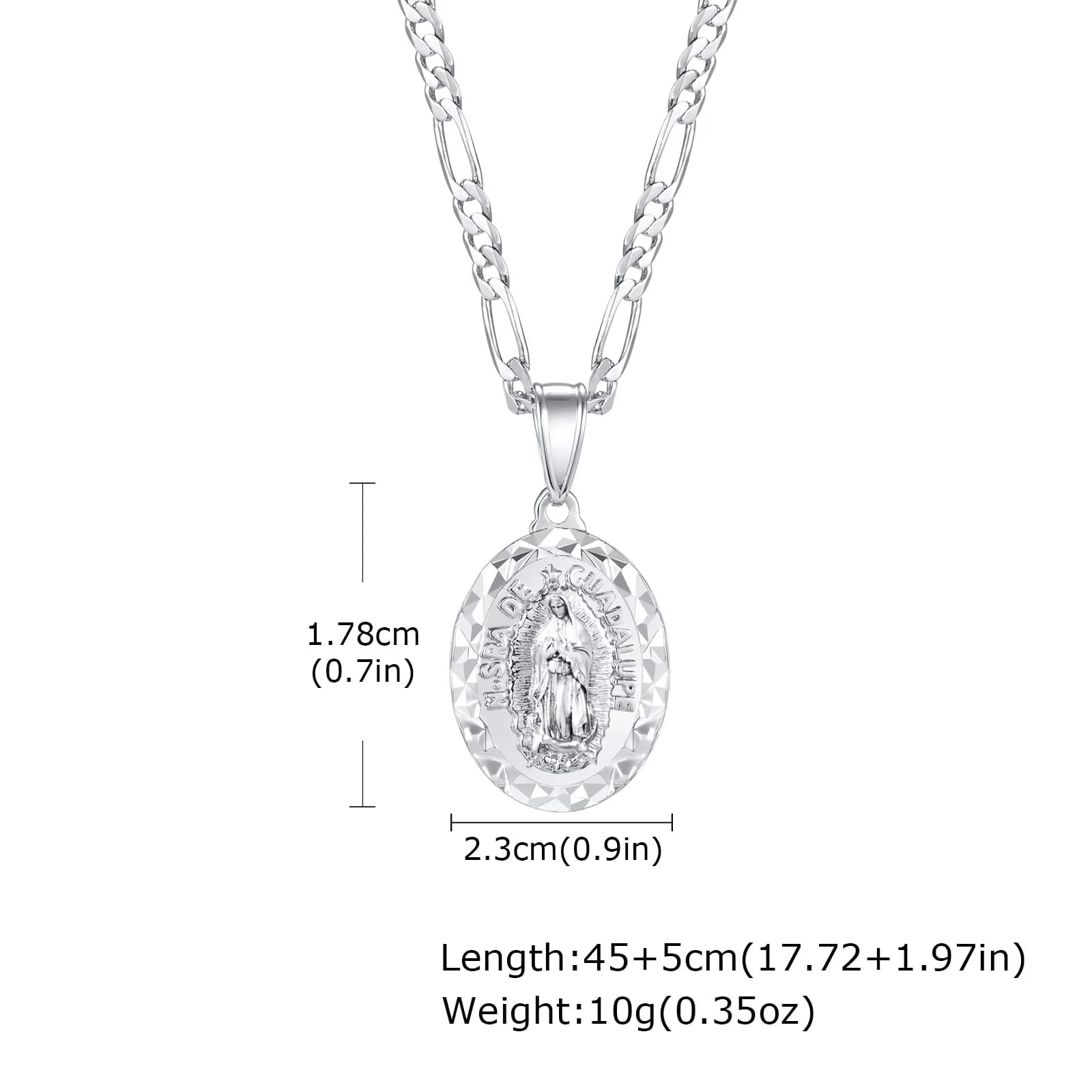 Vnox – colliers de prière tendance pour femmes, pendentif délicat en pierres CZ de la vierge marie, 