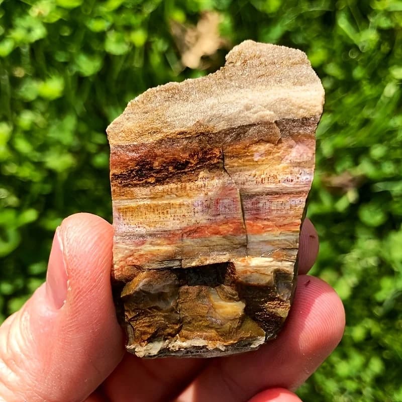 1/3 pièces/ Pierre brute en bois pétrifié naturel - Bois préservé avec grain et veines minérales pou