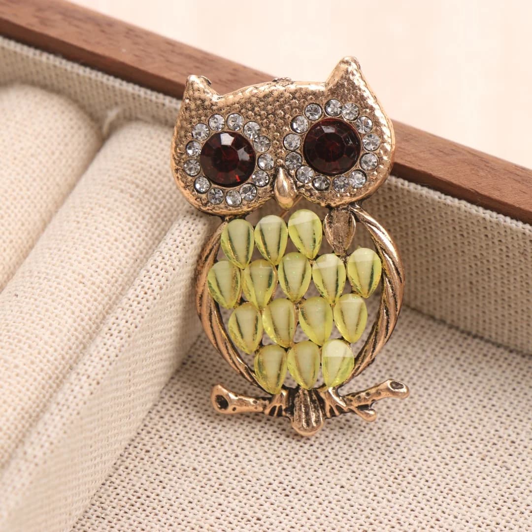 Broche de luxe baroque au design animal hibou pour hommes et femmes, accessoires de bijoux, cadeau s