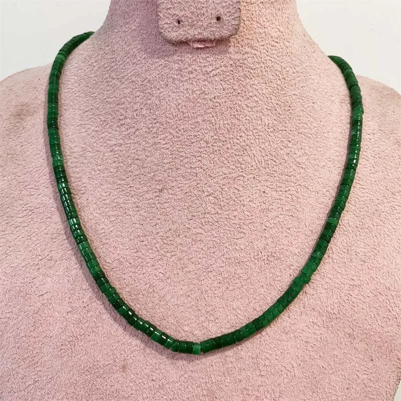 Heishi – collier émeraude vert clair, élégant, Simple, pierre naturelle, bijoux de fête de mariage, 