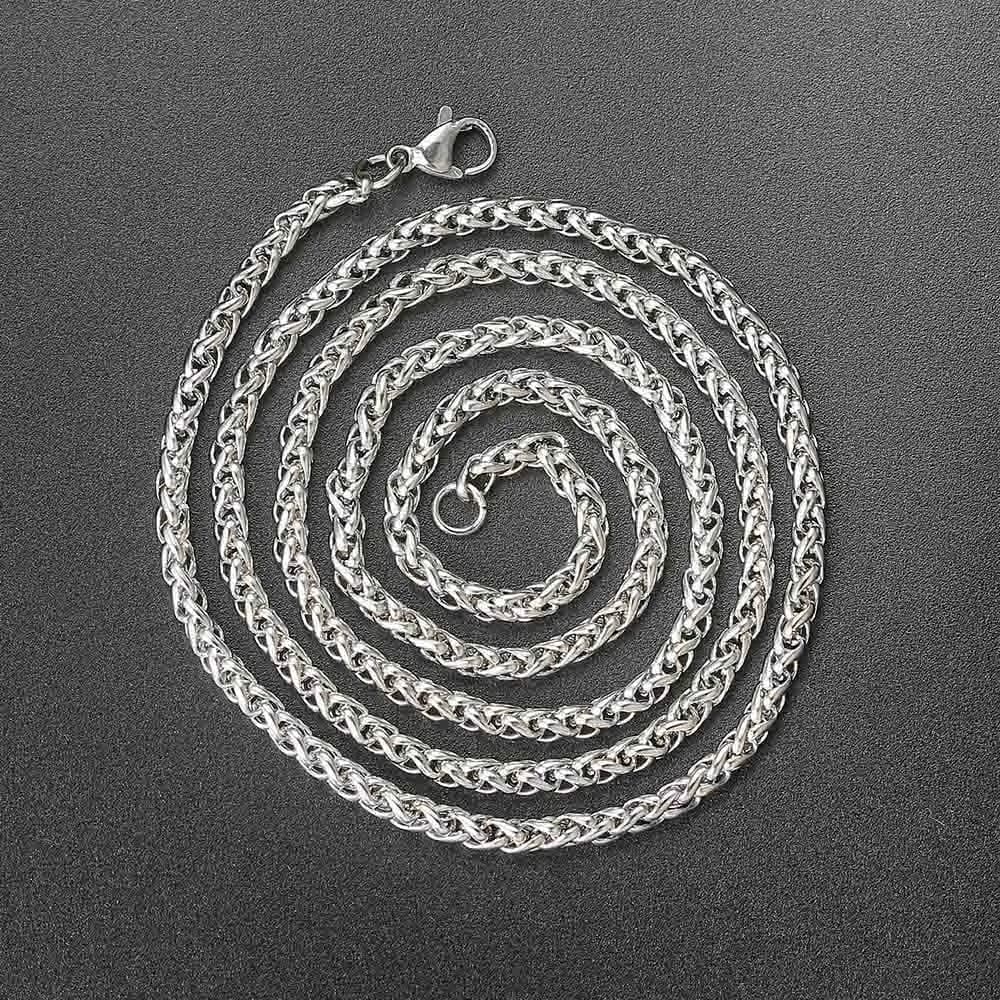 Chaîne Franco pour hommes, collier minimaliste en acier inoxydable pour femmes, bijoux Hip Hop à por