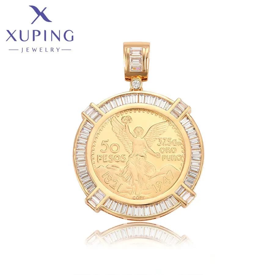 Xuping bijoux mode nouveauté cuivre grand or couleur pendentif collier pour femmes cadeaux X00064978