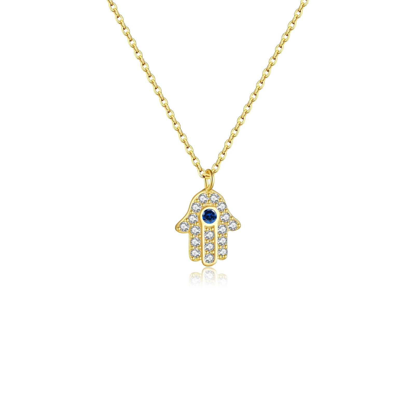 ANDYWEN 925 argent Sterling Hamsa main pendentif collier or longue chaîne bijoux de mode bijoux de f
