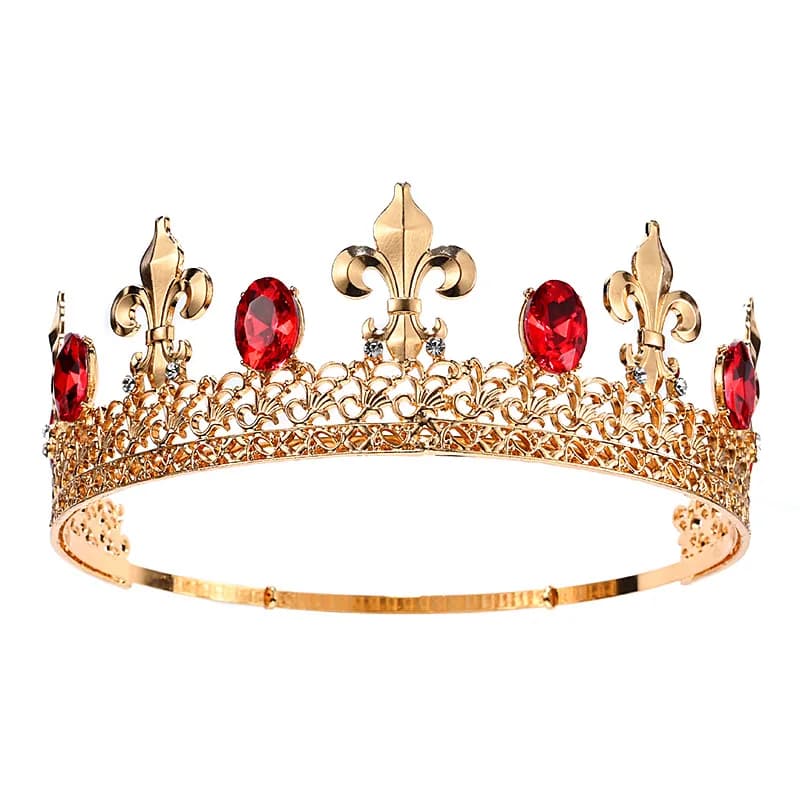 Couronne royale Levmoudra pour hommes, couronne de roi et de reine en métal, diadèmes de prince, acc