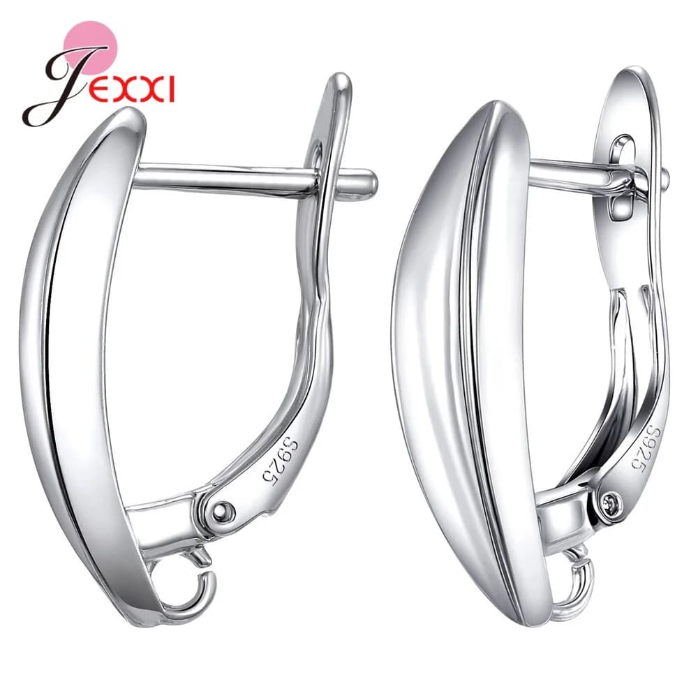 Boucles d'oreilles en argent Sterling 925 véritable, accessoires de bijoux à faire soi-même, composa