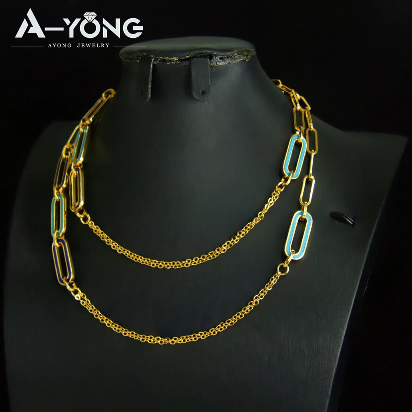 Collier Long bohème plaqué or 21 carats, mode de dubaï, pendentif classique de mariée du Nigeria, ra
