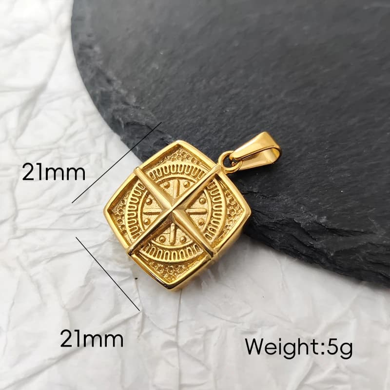 Collier pendentif boussole nautique - Pendentif boussole rétro punk imperméable |   Cadeau de bijoux