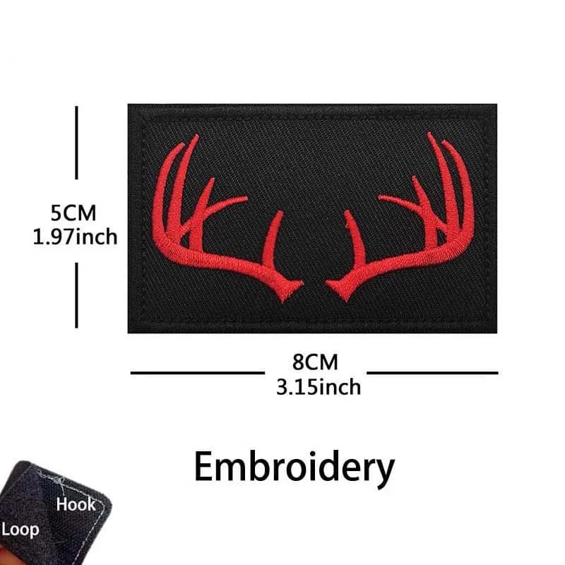 Emblème de moral de chasse en plein air, vêtements en bois, Patch brodé à crochet et boucle, Badge t