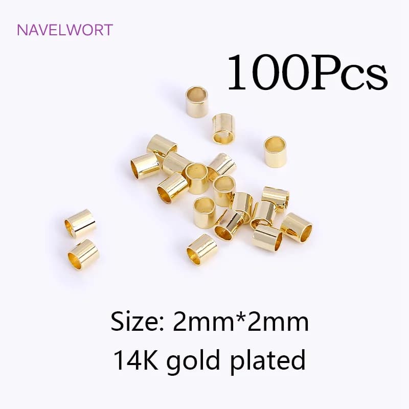 Accessoires de fabrication de bijoux à bricoler soi-même, perle à sertir en laiton plaqué or 18 cara