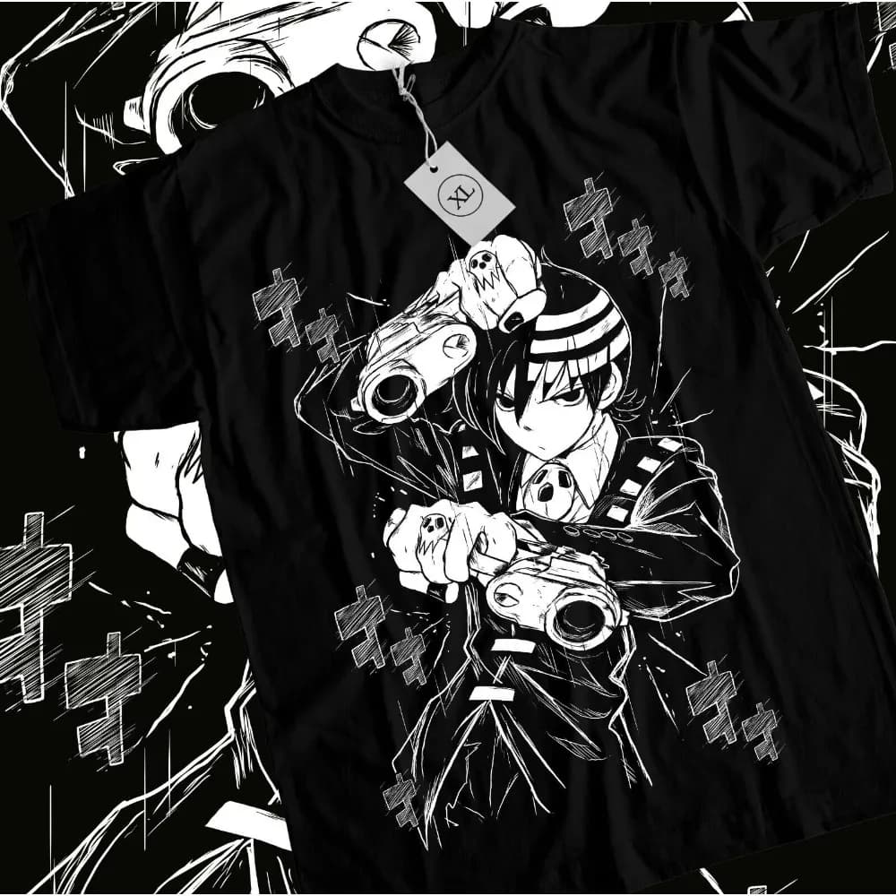 Death Boy Soul Eater T-shirt Anime dieu de la mort hommes femmes vêtements mode graphique t-shirts v