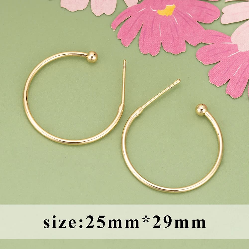 YEGUI MC19, accessoires de bijoux, plaqué or 18 carats, passe REACH, sans nickel, bague ronde, brelo