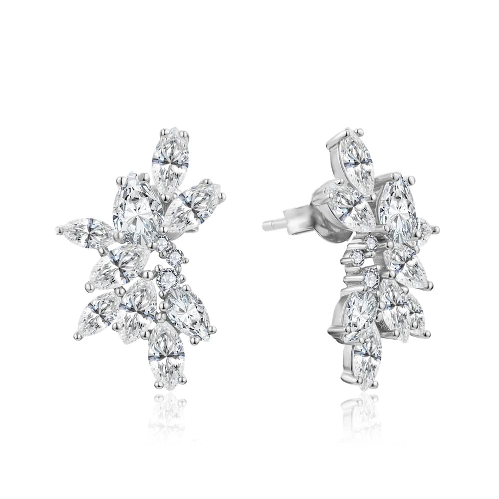 MINTYBOX-Boucles d'oreilles à tige en diamant Moissanite pour femme, argent massif S925, plaqué or 1