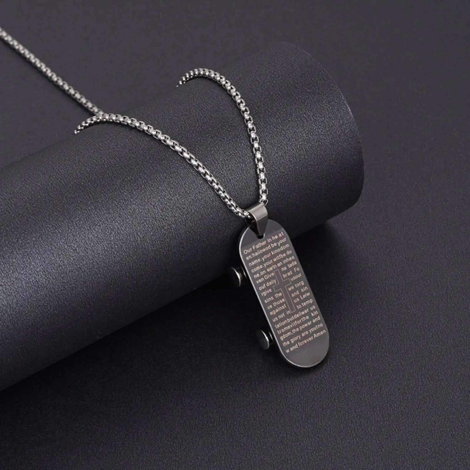 Collier pendentif Skateboard pour femmes et filles, cadeau Hip Hop, accessoires de bijoux en acier i