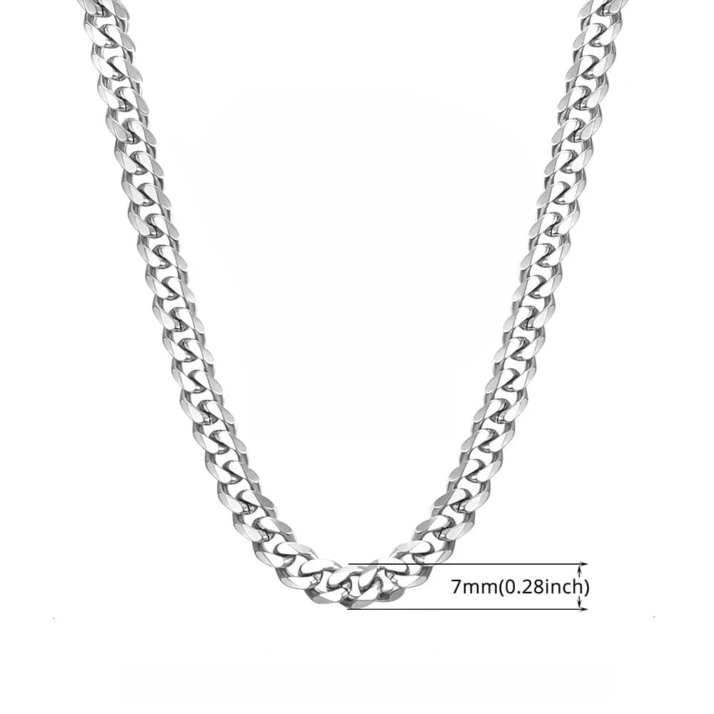 Chaîne pour hommes 6MM Long collier pour hommes 20 "23" 26 "couleur or en acier inoxydable plat serp
