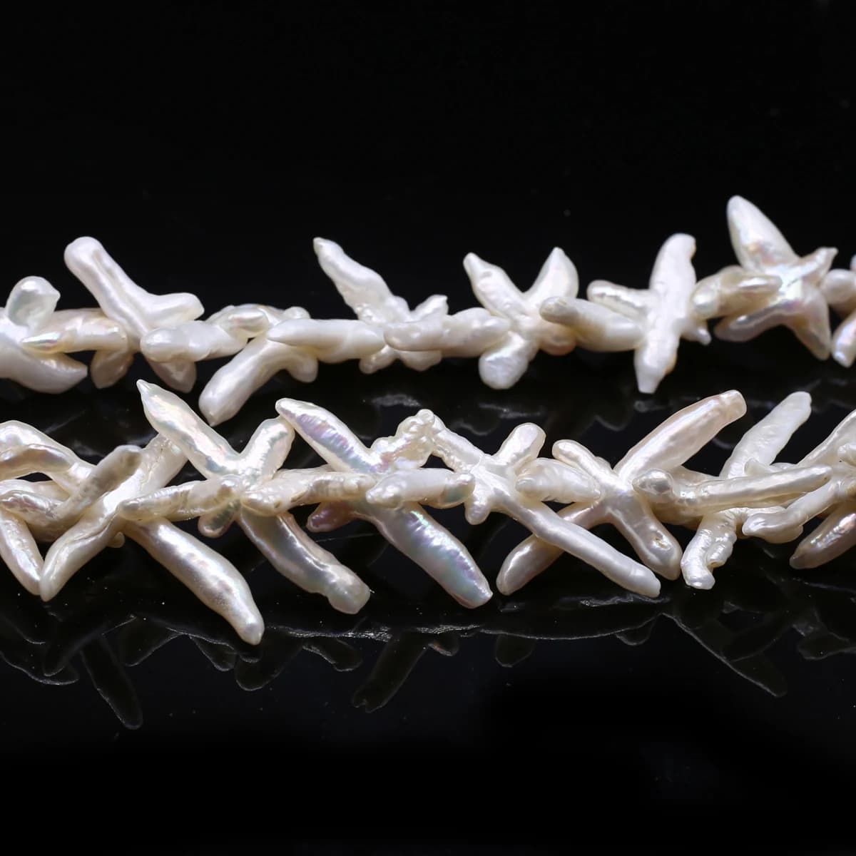 Perle en forme de croix baroque, perle d'eau douce naturelle, bijoux exécutifs, collier de bricolage