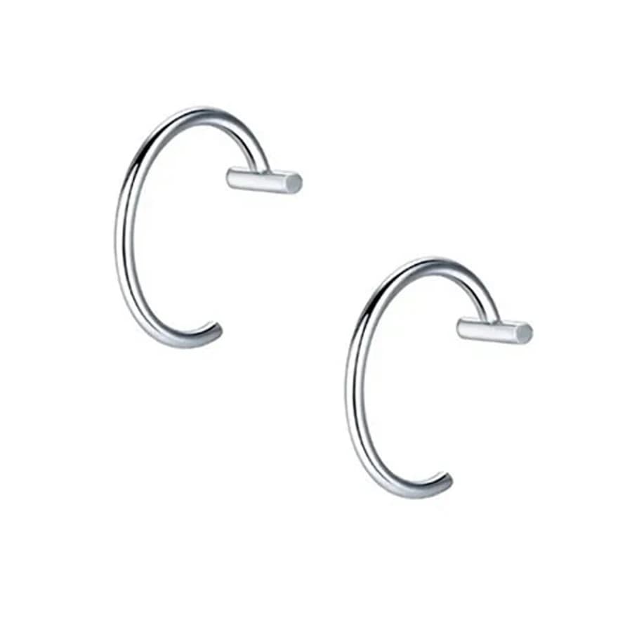 2 pièces à la mode 10mm en acier inoxydable Punk Clip sur faux Piercing nez enveloppement lèvres ann