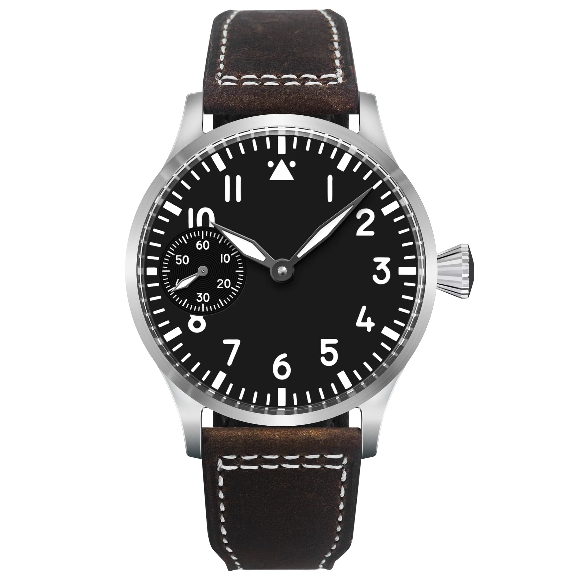 Montre pour homme Corgeut de luxe avec verre saphir, cadran de 42 mm, mouvement à remontage manuel S