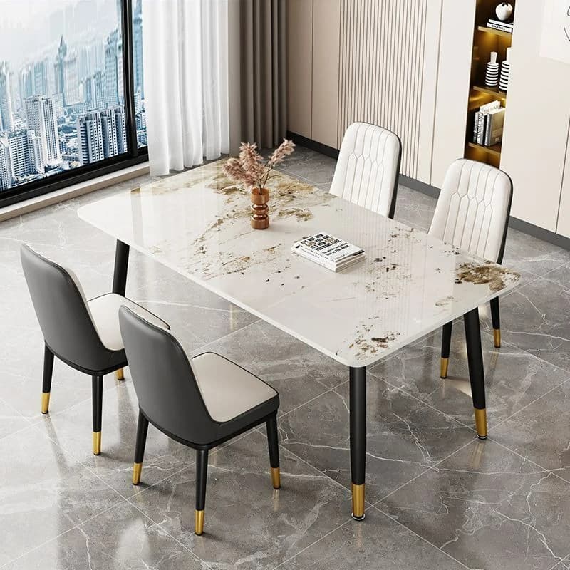 Meubles décoratifs de luxe, modernes, bon marché, pierre de marbre, métal, Restaurant, cuisine, hôte