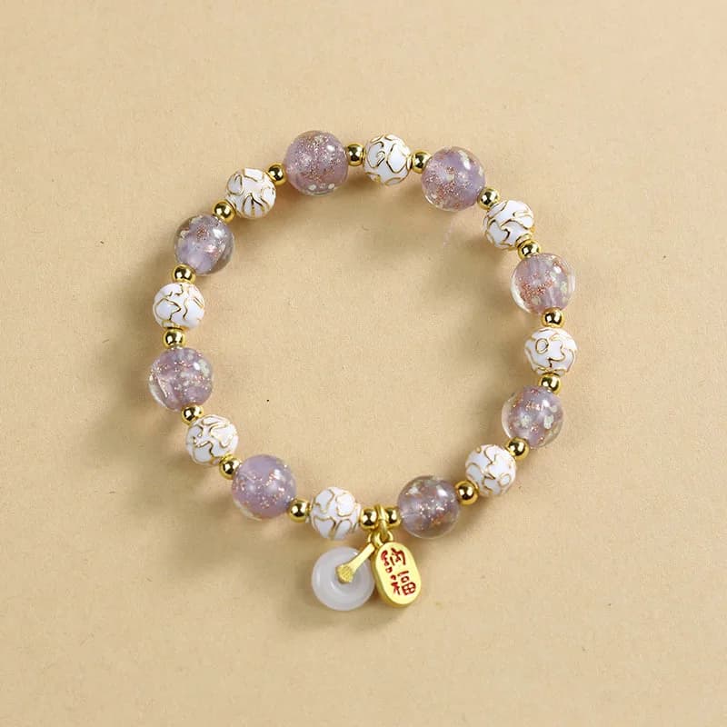 Bracelet cloisonné léger de luxe pour femmes, haut de gamme, émail cloisonné, couleur temple, bénédi