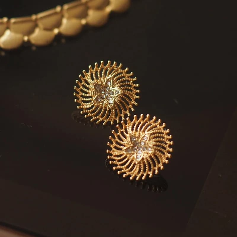 Ensemble de bijoux fantaisie Trife Vintage, antirouille, or 18 carats, échelle remplie, ras du cou, 