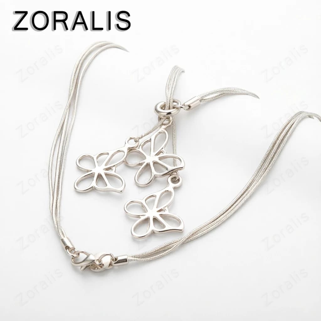 Collier avec pendentif trois papillons en or 18 carats pour femmes, chaîne serpent, bijoux fins à la