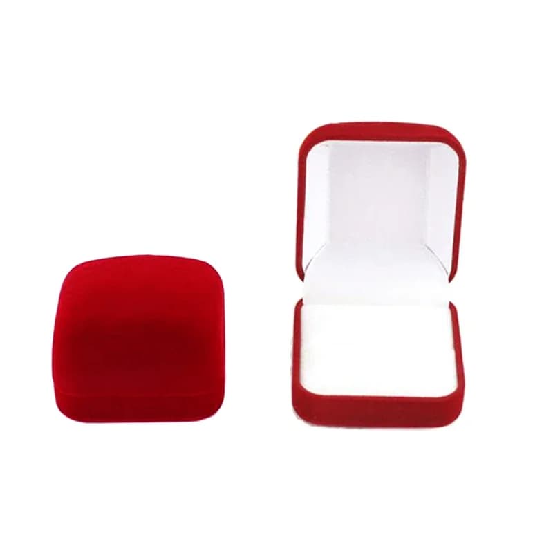 Boîte à bagues en tissu floqué pour boucles d'oreilles, comptoir de magasin, présentoir de bijoux, b
