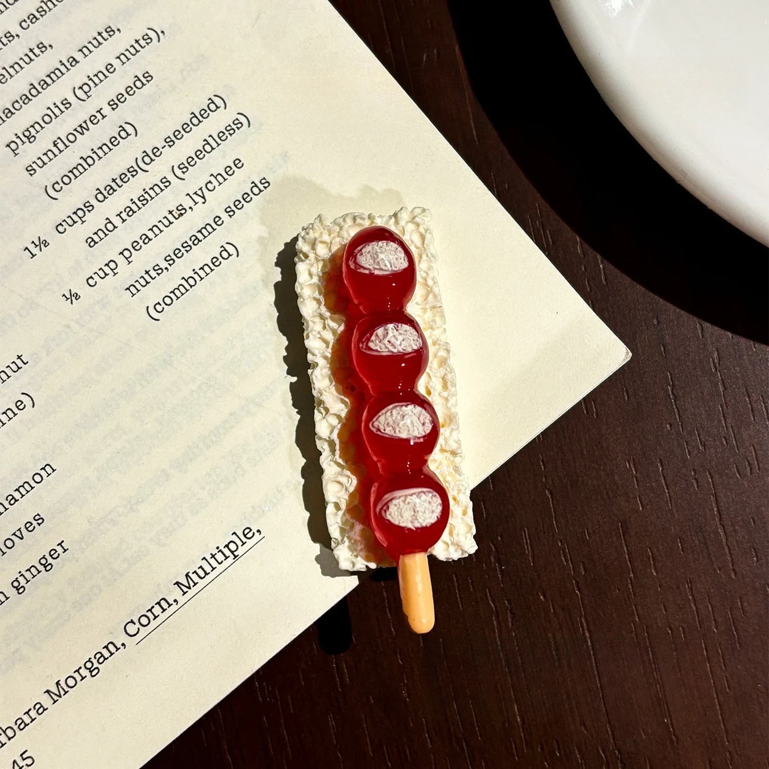 Aimants de réfrigérateur Tanghulu, brochettes de fruits décoratives, style snack chinois, Kawaii, ac