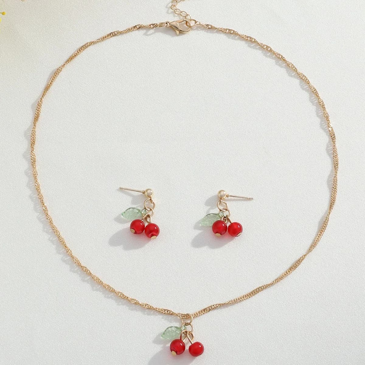 Ensemble de bijoux de clavicule élégant et exquis pour femmes, aucun collier rouge, boucle d'oreille