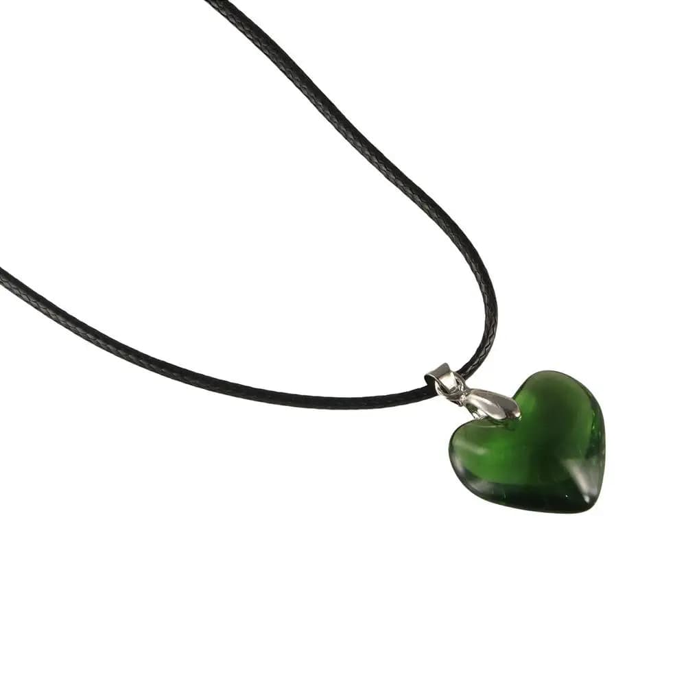Collier Cœur Punk en Cristal, Pendentif Cœur Rouge Gothique Vintage, Bijoux Y2K, Ras-de-cou Cœur pou