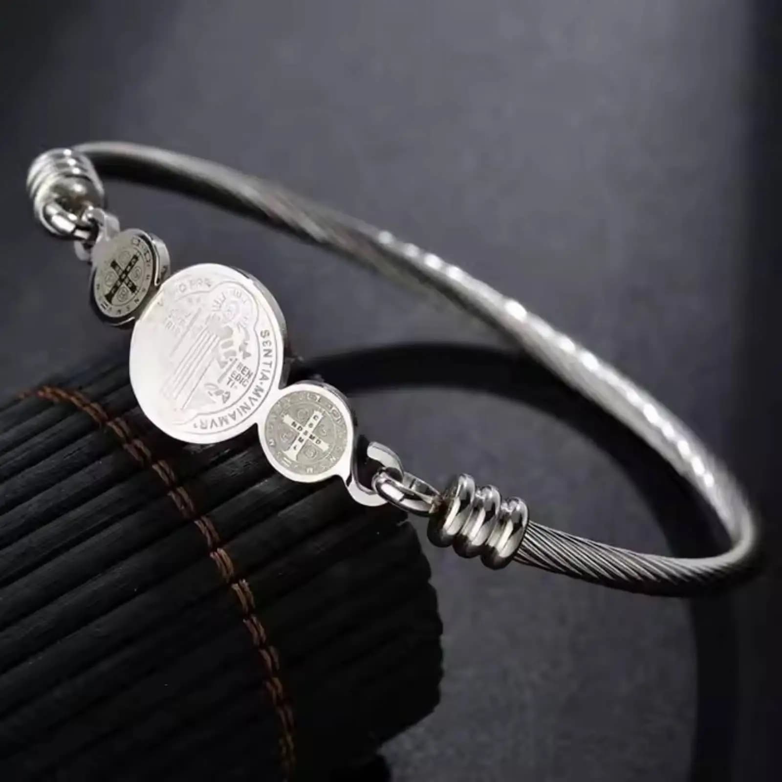 Bracelet Saint benoît pour femmes et hommes, amulette chrétienne catholique, cadeau, accessoires de 