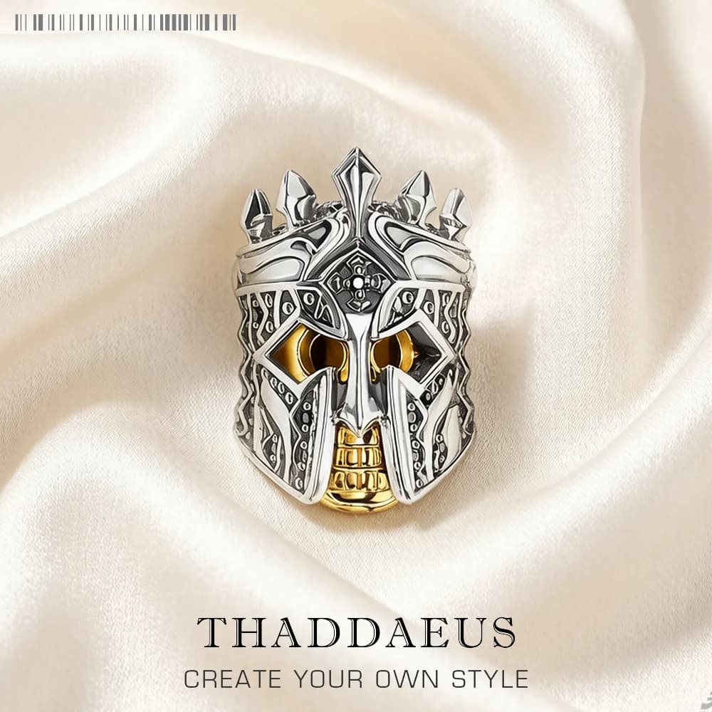 Perle crâne chevalier été rebelle rue solide 925 en argent Sterling cadeau Europe Karma breloques bi
