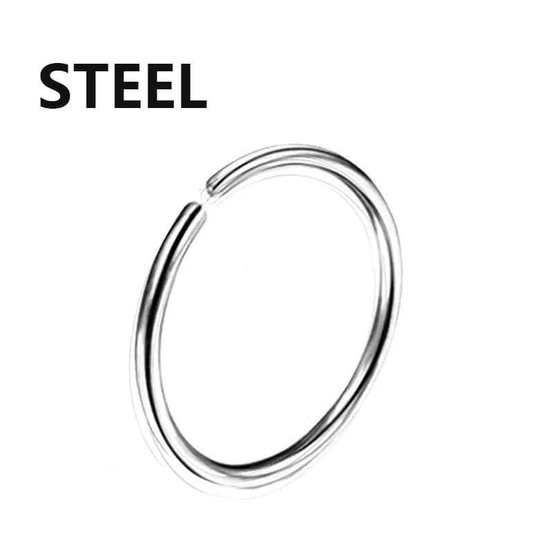 SION L-Boucles d'Oreilles en Acier avec Générateur de Segment, Bijoux de Piercing de Narine, Tragus,