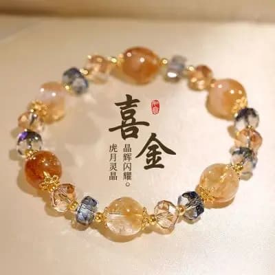 Bracelet en perles de citrine pour femme, nouveau modèle 2026, en cristal jaune naturel, élégant, dé