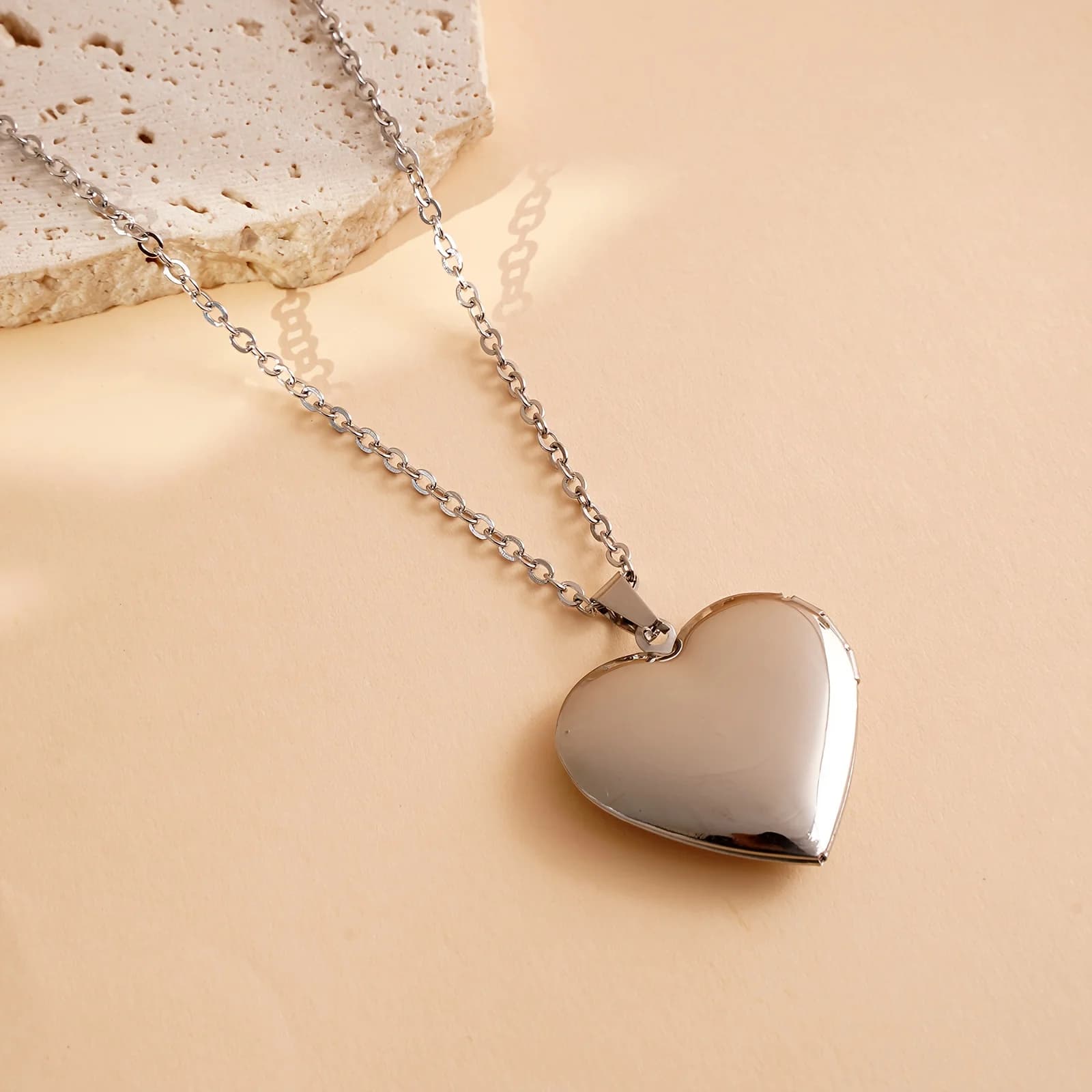 Collier pendentif cœur personnalisé avec photo 1/2 taille réelle, collier tendance pour femme, cadea